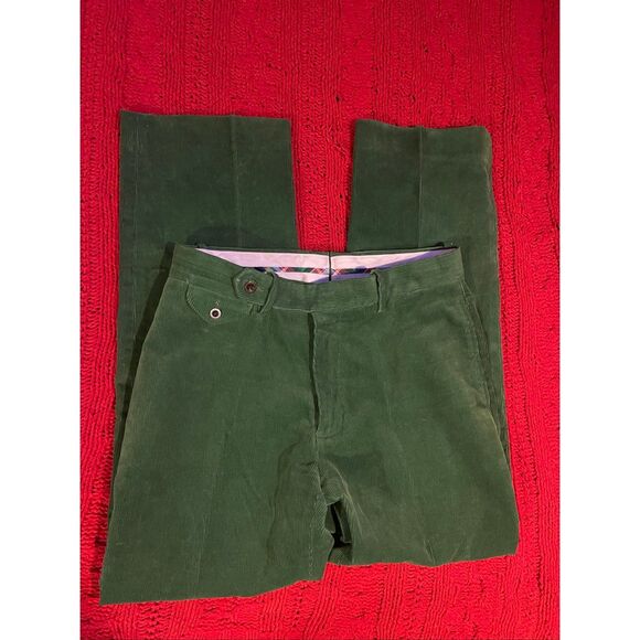Vintage Polo Ralph Lauren Men’s Holiday Green Corduroy pants 32/30 - Picture 2 of 16